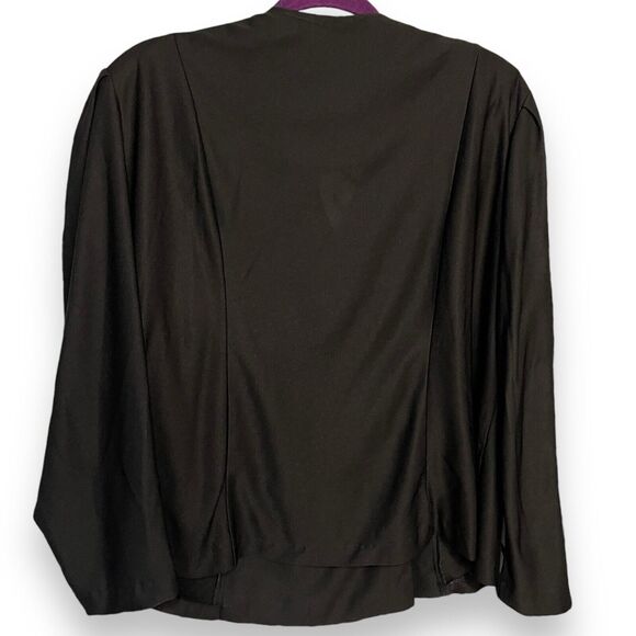 Just 4 INC Blazer Jacket Women's 22 Black Double Breasted Vintage Polka Dot Trim - Picture 5 of 7